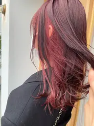 【インナーカラー(耳下​〜​襟足)＋全体カラー🌼】