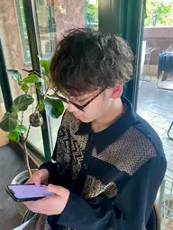 メンズカット+パーマ+炭酸シャンプー