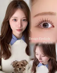 【お顔の魅力を120%引き出すデザインマツエク🤍】フラットラッシュ100本-華やかに、自然に盛りたい方へ※オフ代別途