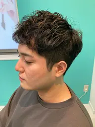 メンズカット+パーマ+炭酸シャンプー