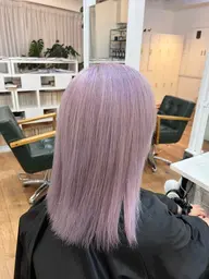 メンズ、レディース併用　ブリーチ2回+オンカラー+クイックトリートメント