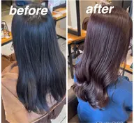 カット＋ダブルカラー(ブリーチなし)＋3stepトリートメント