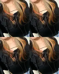 耳周りアクセント☆ブリーチ込インナーカラー(イヤリングカラー)+全体カラー