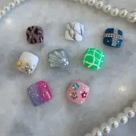 👣フット【オフあり・なし】シンプルデザインコース(親指アート&ワンカラーorマグネットorフラッシュ)