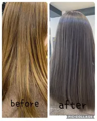 似合わせカット➕イルミナカラー🩵トリートメントカラー🩵赤み消しアッシュ系外国人風🌈