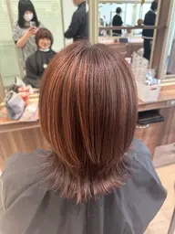 耳より上のハイライト💜オンカラー込