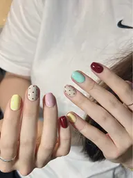 自爪　バイカラーネイル