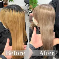 ✨【土日限定】ブリーチリタッチ+オンカラー＋髪質改善トリートメント¥24500→¥14500✨