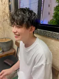 メンズカット+ニュアンスパーマ