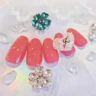 【キャンペーン対象🌟初回限定】ビッグハート❤シンプル推し活ネイル【オフ代無料】