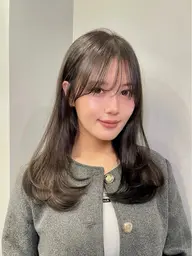 【韓国レイヤーカット🇰🇷】カット+イルミナケアカラー+美髪✨顔周り縮毛矯正+トリートメント