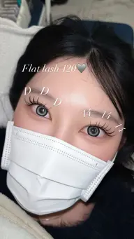 【モデル様限定🩶】フラットラッシュ120本+束感コーティング🎀