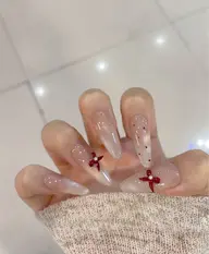 【長さ出し10本】🍒アート4-6本(ストン付き)🍒