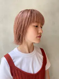 前髪酸性ストレート➕カット➕全体ケアカラー➕2stepトリートメント✨