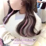 【ブリーチなしインナーカラー🪽】TR付き♡シールエクステで大変身🪄エクステ14本🌷シャンプーブロースタイリング付き