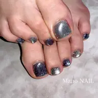 フットネイル🐾enoiプランパーマグ3色グラデ🌈