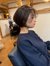💞透明感ツヤ髪💞ショートカット限定+カラー+ケアトリートメント+マイクロバブル※ボブ不可
