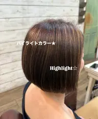 ハイライト＋カラー＋クイックトリートメント🦋