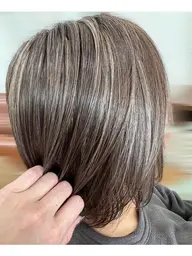 レディースカット＋白髪ぼかしハイライト