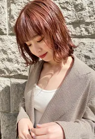 カット+ブリーチなしダブルカラー(*ブリーチせずに色味の濃さ、明るさ希望の方🧡)