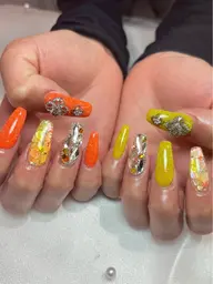 【自爪】 🎀アート4-6本🉐パーツ4個付🉐きスートン付け放題¥7500