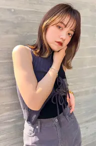 【デザインカラーにされる方⸜💛⸝】カット+カラー+インナーカラー(ブリーチ込み)+うる艶トリートメント💎⸝⋆