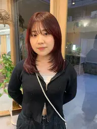 ブリーチなしで明るい透明感が叶う🎀ダブルケアカラー🎀