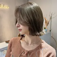 【ご新規様はこちら♡】人気No.2☆小顔カット+透明感カラー+TR⭐️ショートボブレイヤー髪質改善韓国ヘア新宿代々木