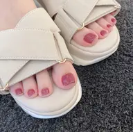 【フット】ワンカラーorラメ➕(フットバス込み) ケア《新規オフ無料》【リピ様】→¥7700