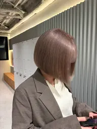 🍑（ブリーチ込み）透明感ダブルカラー＋トリートメント🌸🍑暖色カラー／寒色カラー／ミルクティベージュ