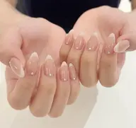 【奥行き大人】フレンチネイル(ベースあり)+オフ代600円