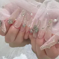 🎀チップ長さ出し10本・アートやり&パーツ付け放題