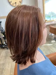 表面に動きをつけてふわっと抜け感up🆙ボブレイヤーカット💇‍♀️