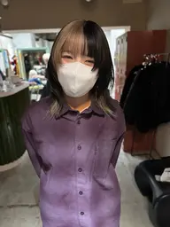 🖤デザインカラー🖤ブリーチ＋デザインカラー 大阪/梅田/ダブルカラー/韓国ヘア