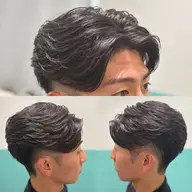 ✂︎カット＋ロッドパーマ、ピンパーマ(眉毛カット+フェイスシェービング付き)