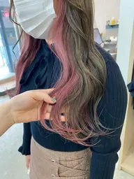 💖イマドキ💖 インナーカラー or イヤリングカラー 🧚 ⸒⸒  《 ケアブリーチ+イルミナカラー 》