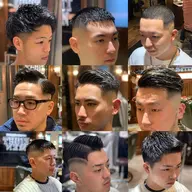 メンズカット(グリース、ジェル仕上げ)簡易スパシャンプー＋500円ミドルフェード以上+500円