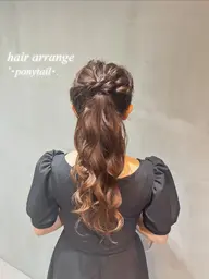 🎀入学式アレンジ🩰𝜗𝜚˚⋆【リクエスト予約にてご予約受付中❕】#卒業式ヘア💕#ハーフアップ #ハーフツイン