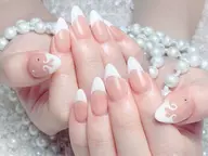 🦋カラーフレンチ(色2個まで)「初回ジェルオフ無料ケア込み」【パラジェルあり】￥6280