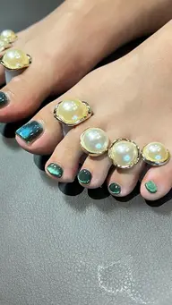 【オフあり】フット◆マグネットネイル、ミラーネイル、フラッシュネイル