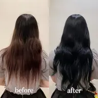 ❤︎ 4月 限定 ❤︎ カラー + エクステ 【 人毛 100% シールエクステ （ 45cm ） × 60本 】