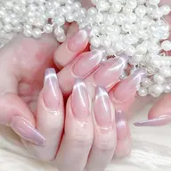 🎀✨韓国風・マグネットフレンチ・大きいパーツ2個of10個スートンつけ🌷