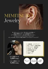 【新メニュー】大流行★耳つぼジュエリー両耳11～14粒¥4730