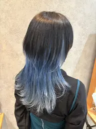 【カット+インナーカラーorアンブレラカラー】 ツートン/推し色