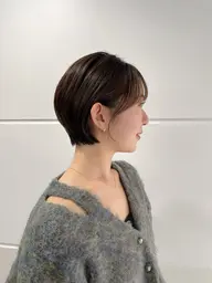 【限定クーポン🌿】ナチュラルな雰囲気に🌿くびれ丸みのあるショートカット✖️ワンカラー✖️ハホニコTr🌿