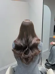 【ベースが暗い方にオススメ🧸】ブリーチなしWカラー+4stepトリートメント付🫧ヘーゼルベージュ/オリーブベージュ.