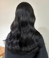 黒染めを使わない暗髪カラー✨【フェイクブラック、ブルーブラック】＋艶トリートメント
