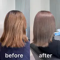 ✨至高のベージュカラー✨【ダブルカラー】プロテインブリーチ1回+黄金比カラーフル✨