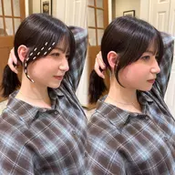 🩶横顔美人になりたければコレ🩶巻いて可愛い‎！ゆーなが作るお顔周りカット✂️  韓国風／小顔／顔周りカット