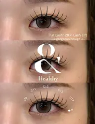 🏆大流行大バズり🏆💎＆healthy💎フラットラッシュ120本×まつ毛パーマ‎ ♡⃛｛LED変更+¥2000｝